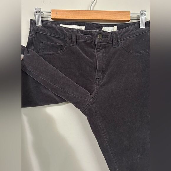 Anthropologie Pilcro Letterpress Serif Gray Corduroy Pants Raw Hem - Picture 7 of 11